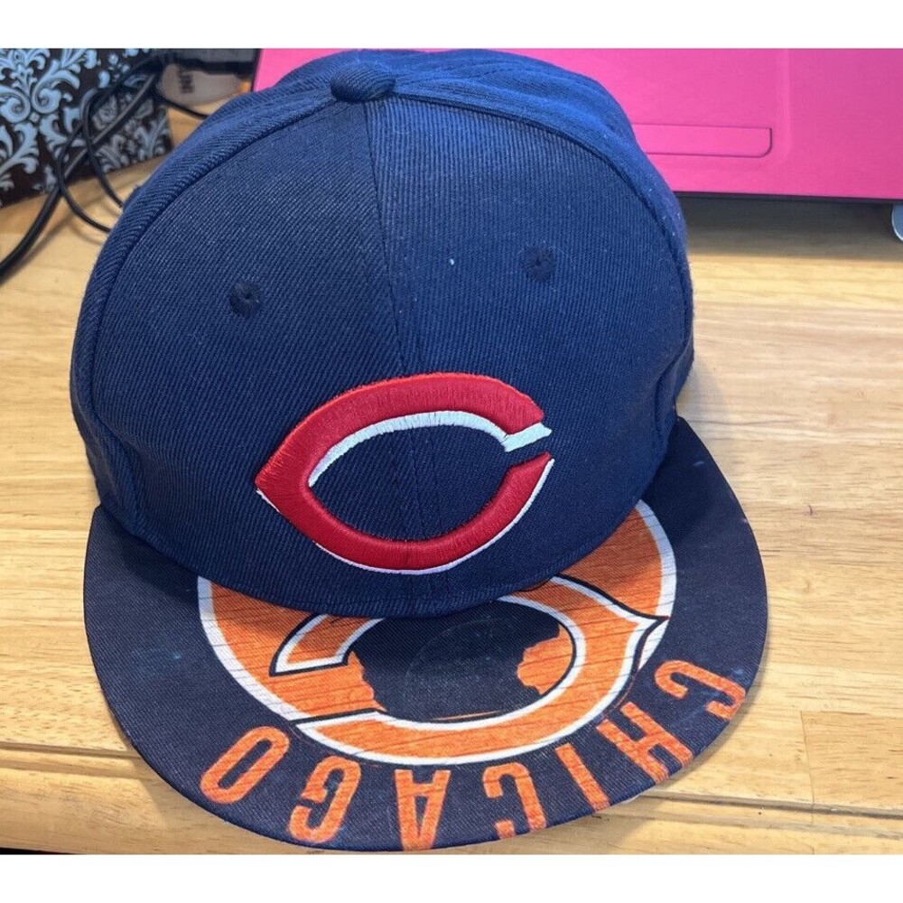 New Era Fits Hat Cap Mens Chicago Bears NFL Football Snapback Dark Navy Graphic